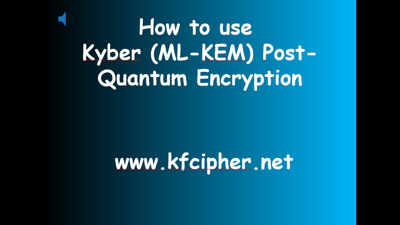 How to use Kyber (ML-KEM) Post-Quantum Encryption