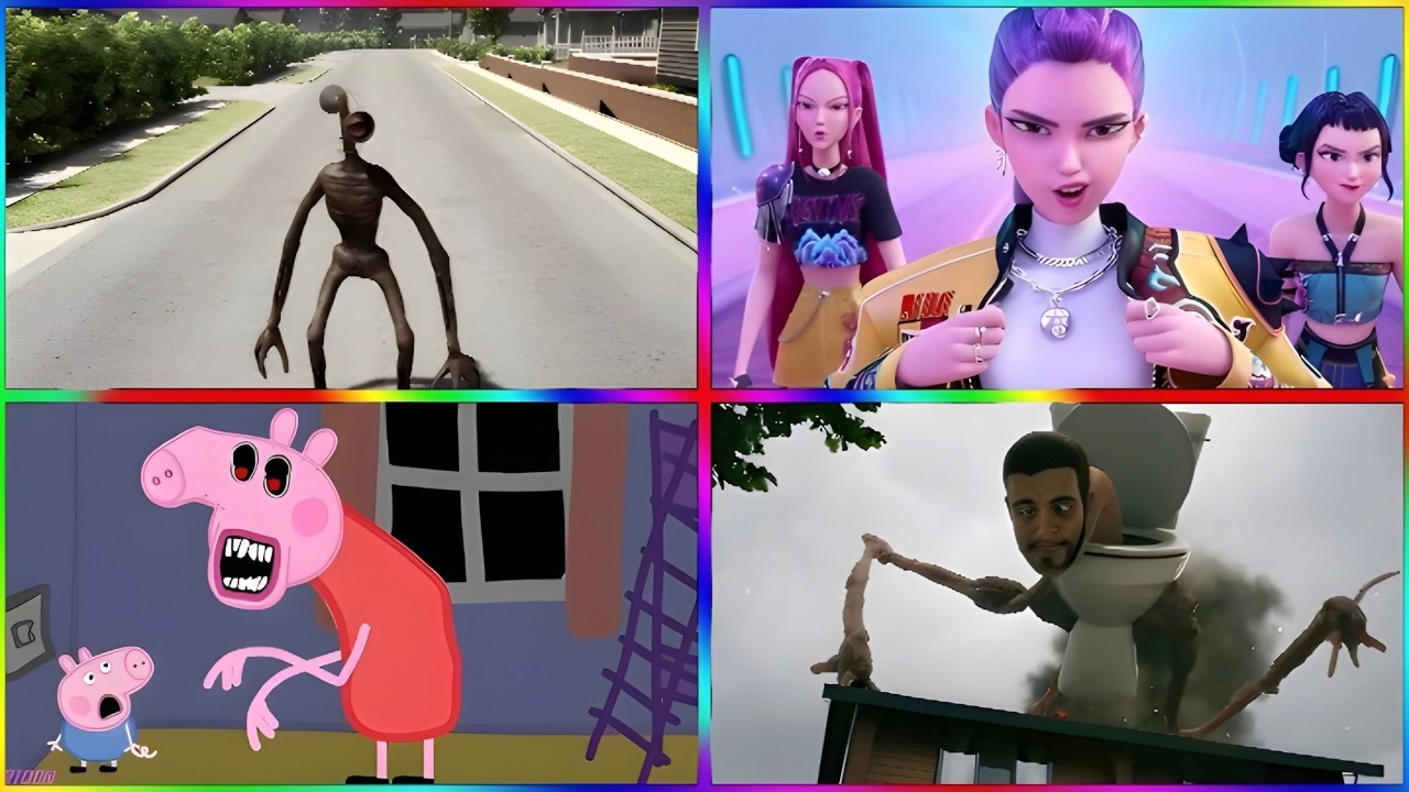 Skibidi Toilet🆚PEPPA PIG.EXE 🆚Siren Head 🆚Kpop demon hunter   🎶 Tiles Hop EDM Rush