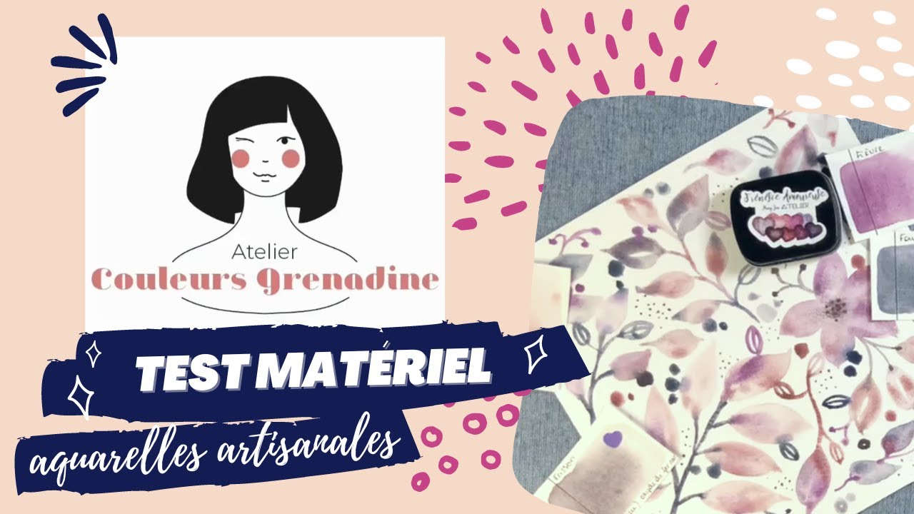 TEST MATERIEL | Je teste les aquarelles artisanales de Mary Jen Atelier/Atelier Couleurs Grenadine