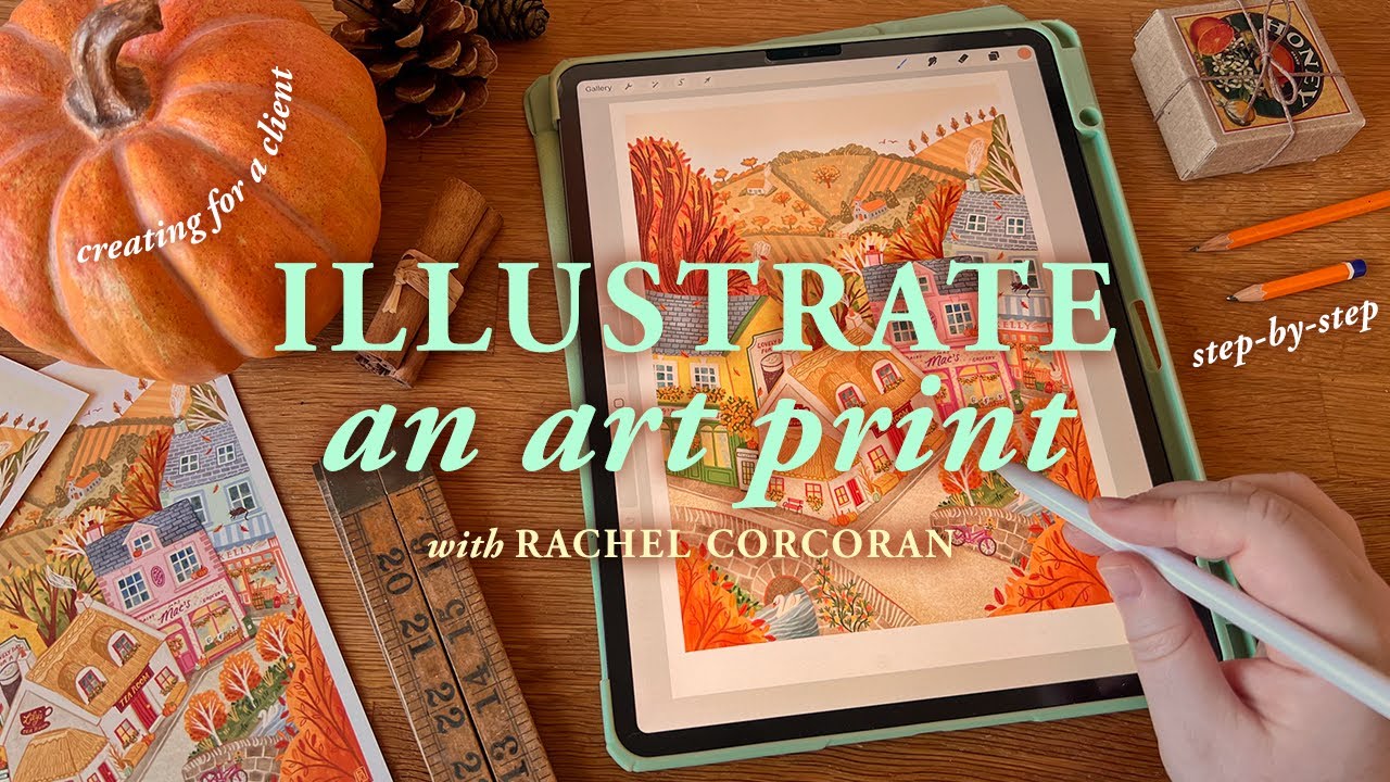 How I Illustrate an Art Print ✿ My Life as an Irish Illustrator ✿ Procreate Tutorial, Artist Vlog