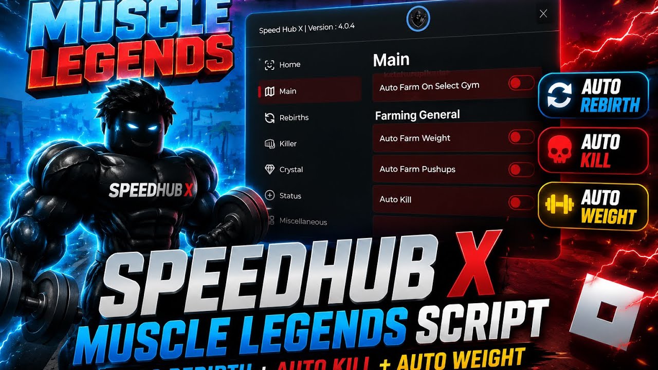 [NEW] Speedhub X Muscle Legends Script (Roblox) | AUTO REBIRTH + AUTO KILL + AUTO WEIGHT