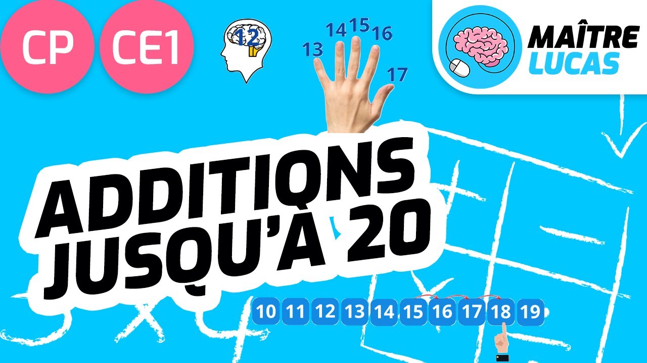Les additions en ligne jusqu'à 20 CP - CE1 - Cycle 2 - Maths - Nombre et Calculs