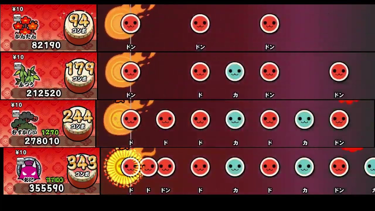【太鼓の達人 NS2】デッド・オア・ダイ【全難易度同時再生】