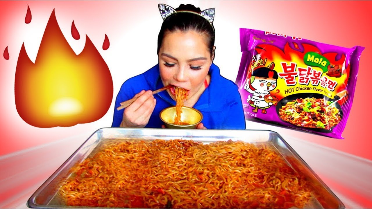 MALA SPICY FIRE NOODLE CHALLENGE 먹방 MUKBANG 신메뉴 EATING SHOW