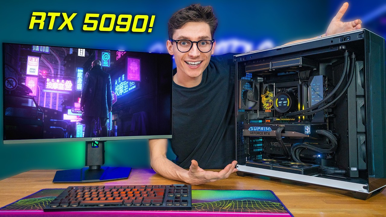 The MOST EXPENSIVE Gaming PC I've Ever Built 😲 RTX 5090 Suprim Liquid & Ryzen 9800X3D | AD