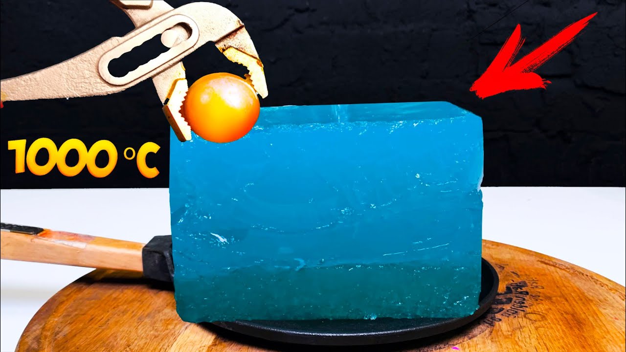 Glowing 1000 Degree METAL BALL vs JELLY