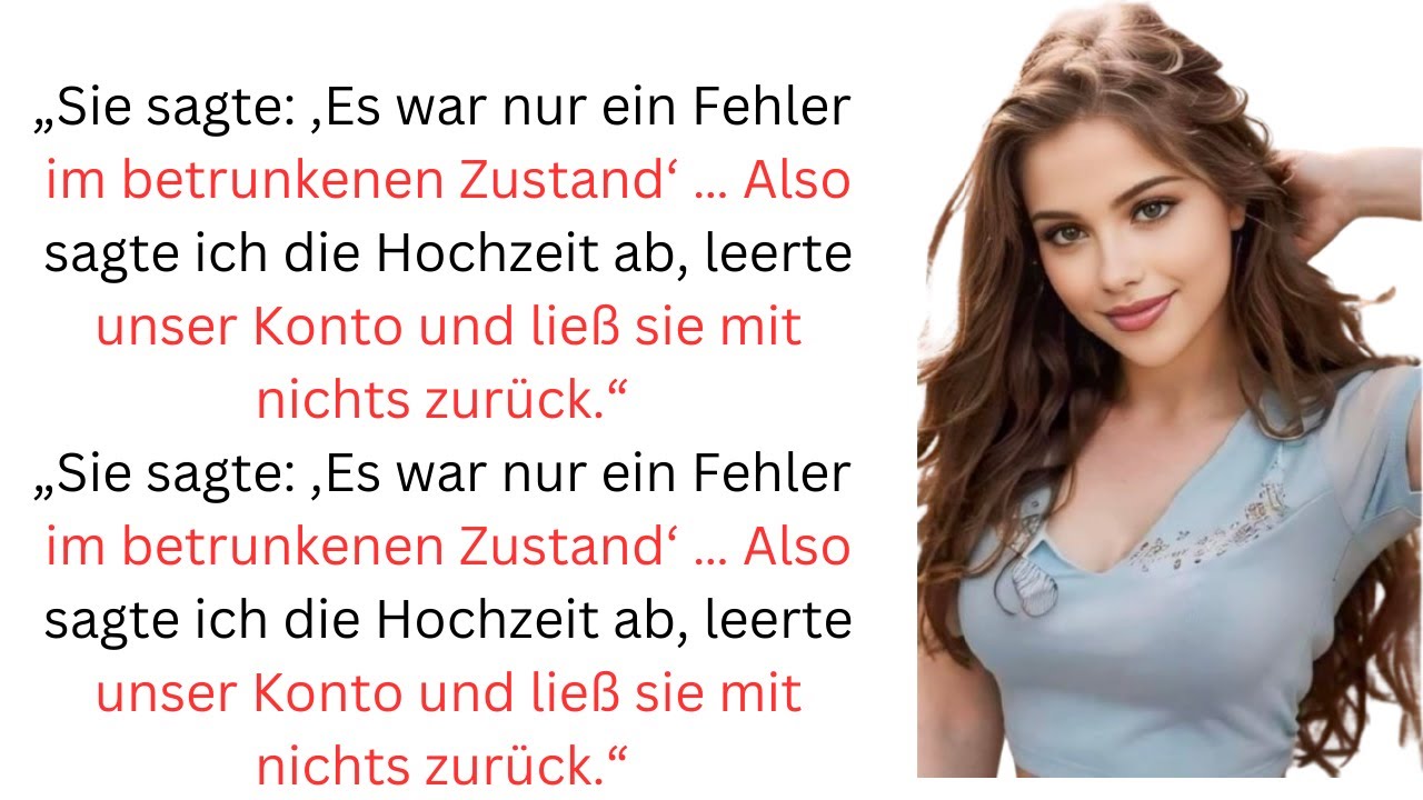 „Sie nannte es nur einen betrunkenen Fehler – ich sagte die Hochzeit ab!“