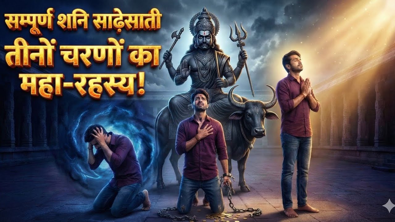 😭 साढ़ेसाती से बहुत परेशान हैं? तीनों चरणों का यह सच जान लेंगे तो तुरंत मिल जाएगी शांति! 🕉️