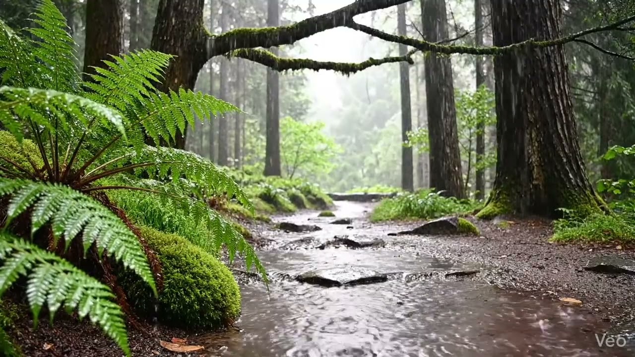 Rain Sounds On The Forest Path- Sleep Deeply, Motivation, Focus More and Relaxation