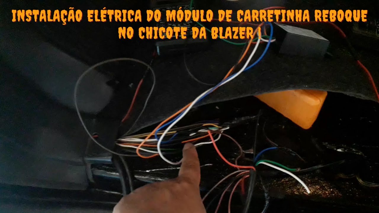 Módulo carretinha reboque instalação chicote blazer.