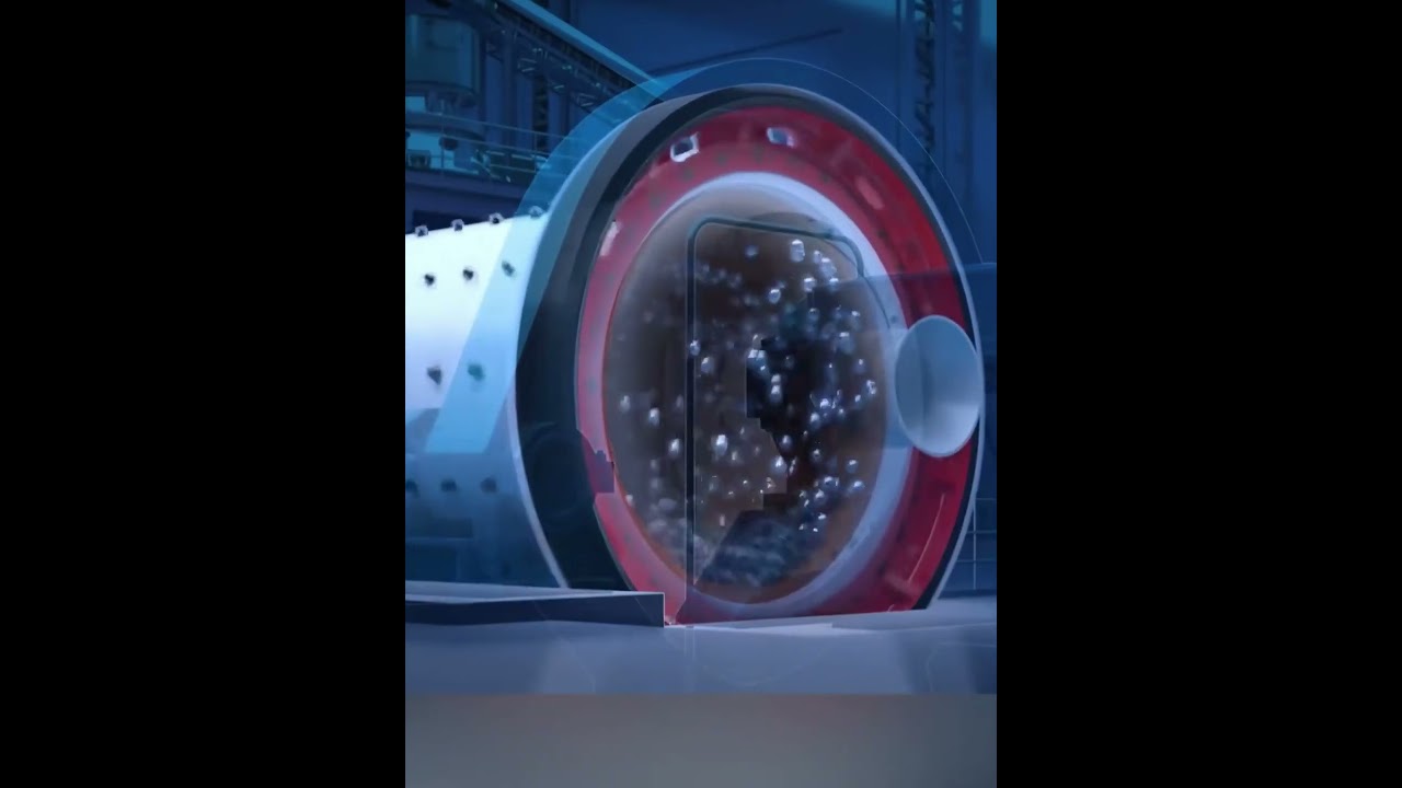 Cement ball mill #3d #animation #cement