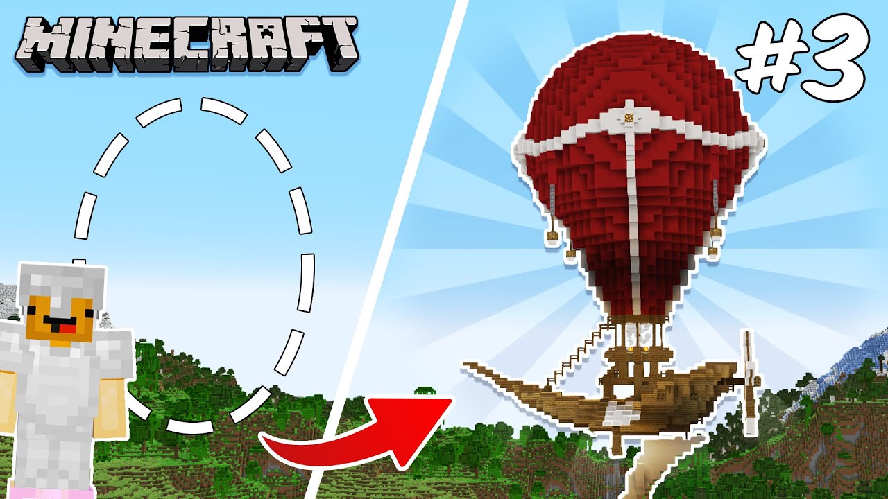 I Built a HUGE Flying Enchanting SHIP ! Minecraft Let's Play Episode 3…