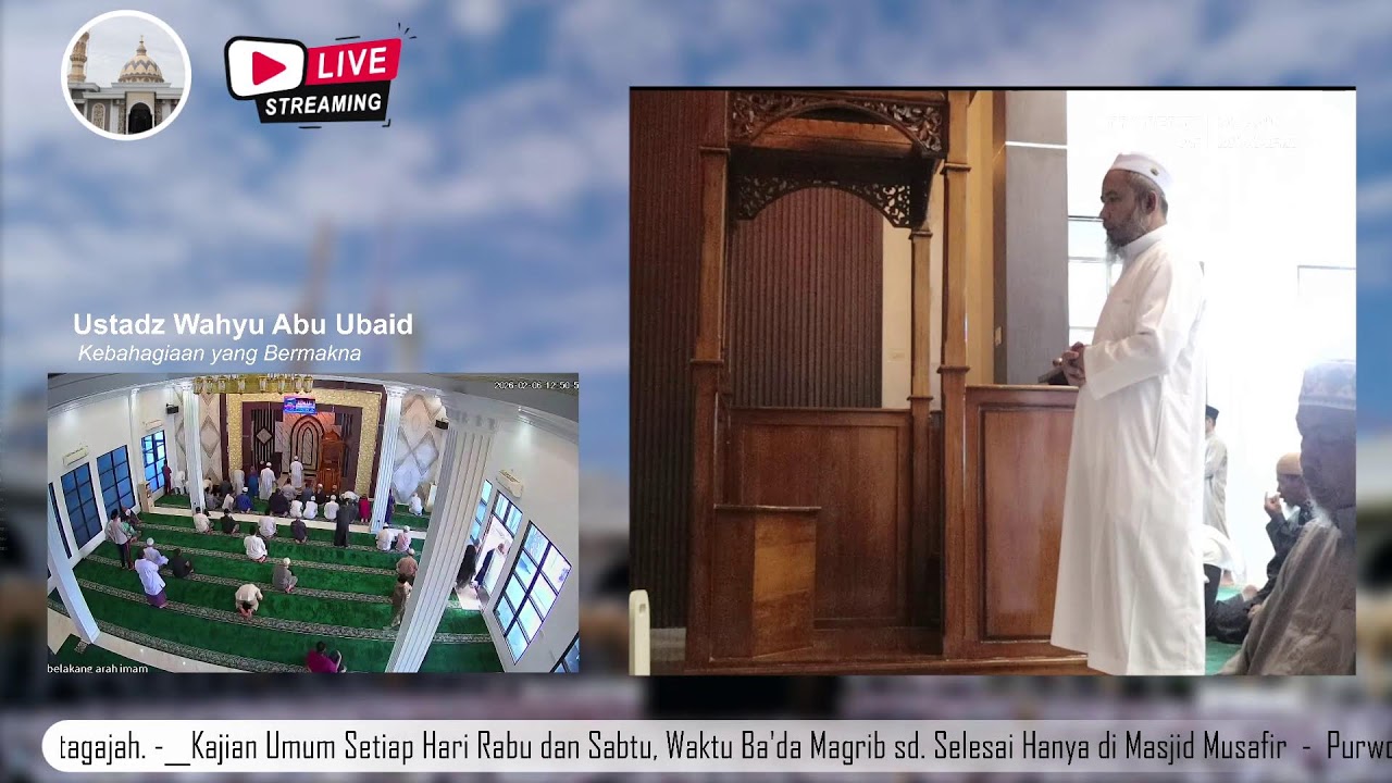 Live Khotbah dan Sholat Jumat Masjid Musafir Kotagajah | Kebahagiaan yang Bermakna