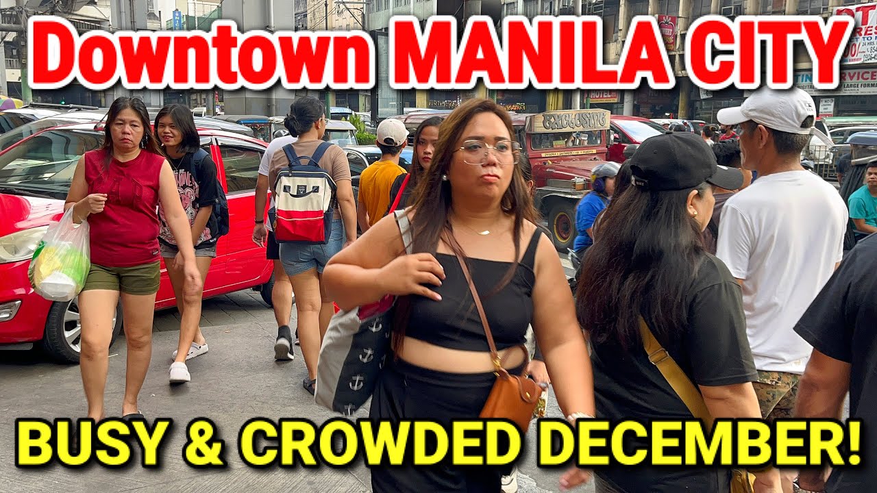 Downtown MANILA CITY is Busy & Super Crowded | Walking Recto, Quiapo & Binondo | Philippines