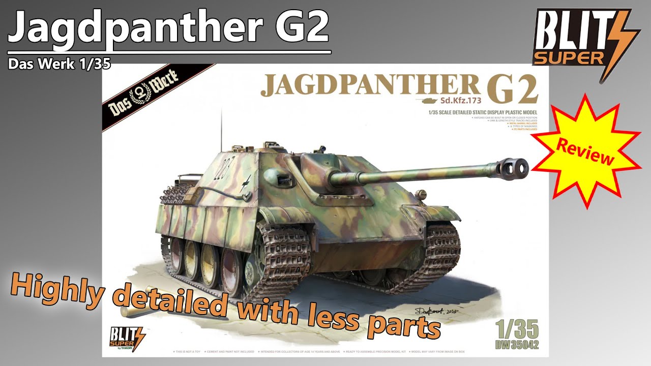 Unboxing ~ Jagdpanther G2- Das Werk SuperBlitz 1/35 Tank Model Kit Review