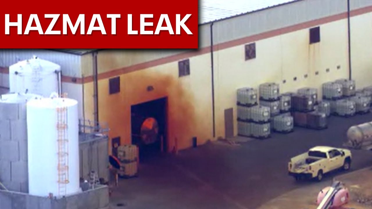 Scary hazmat spill emits orange smoke cloud in Buckeye