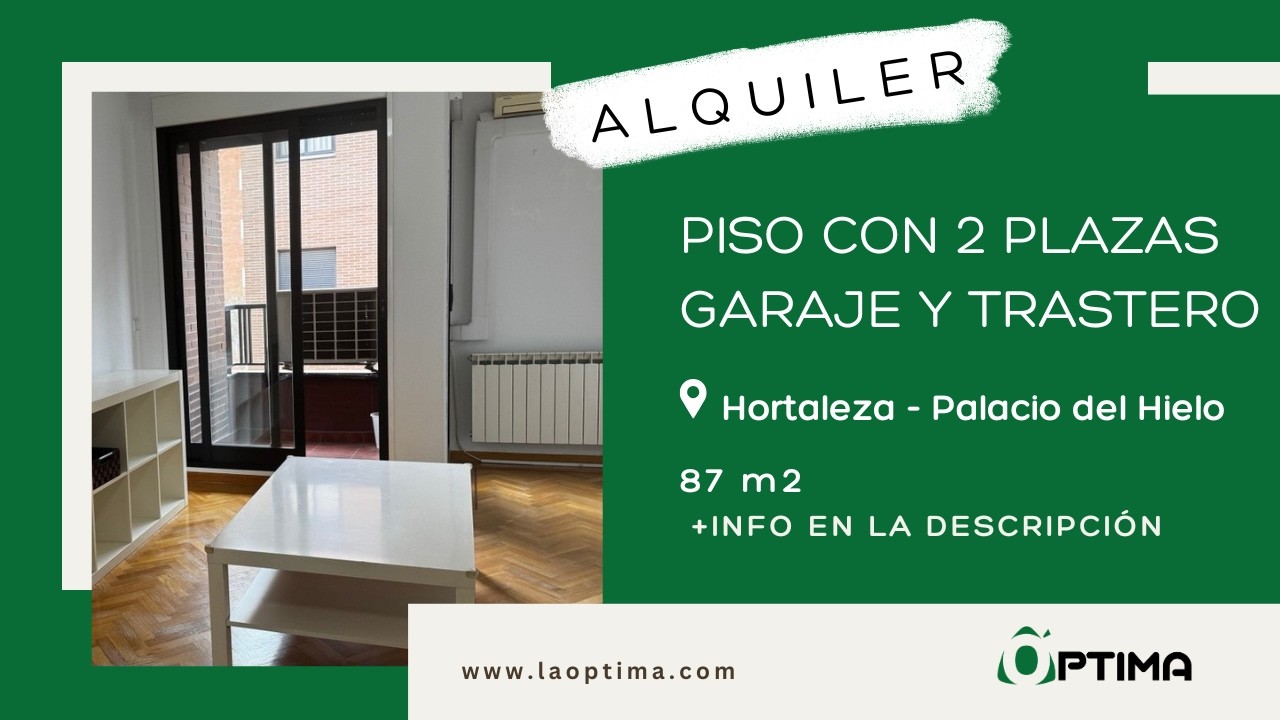 Piso con terraza y 2 garajes a 4 min del Metro de Canillas by Óptima