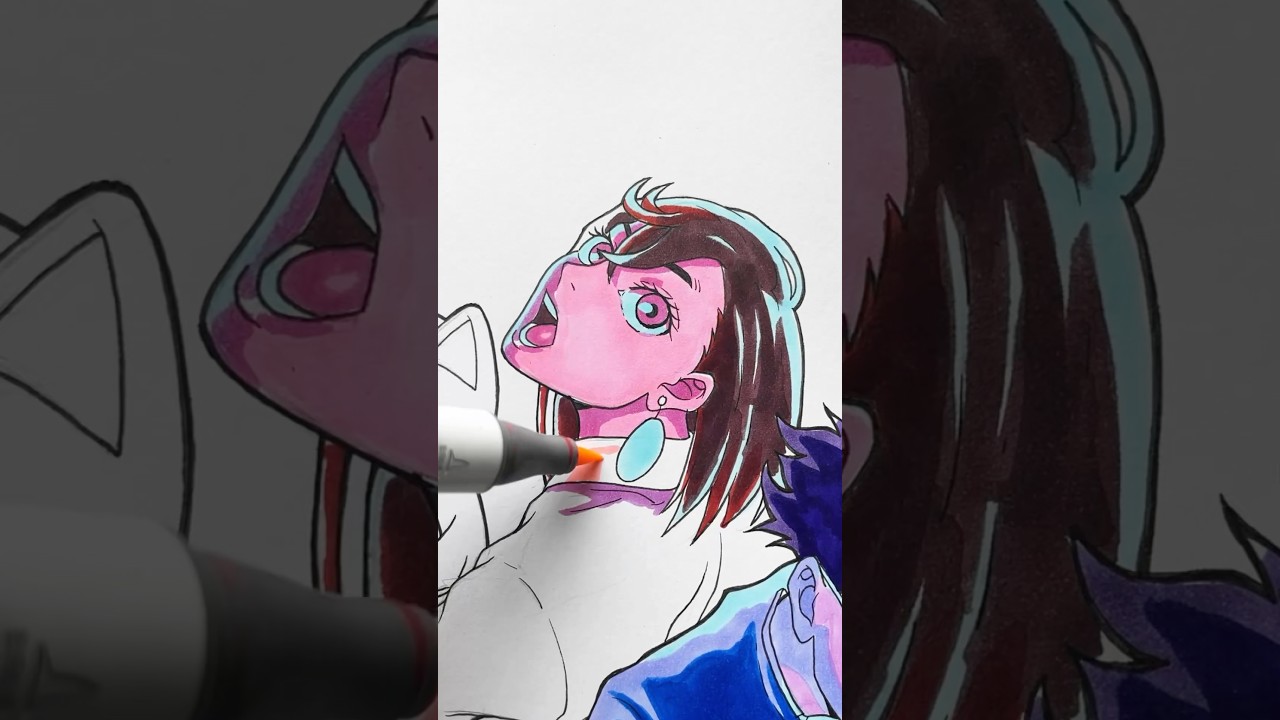 How to COLOR with a SMALL Marker Collection! 🎨👀 #arttutorial