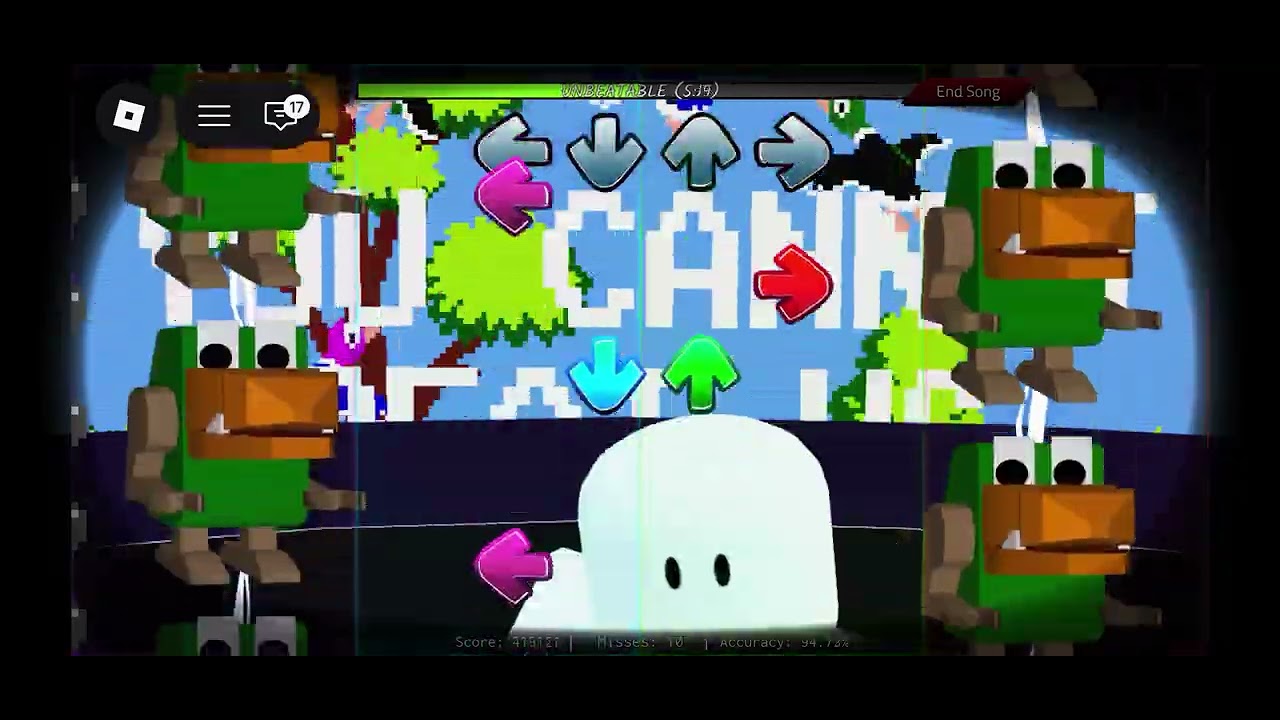 Beating a ten minute song with under 20 misses!