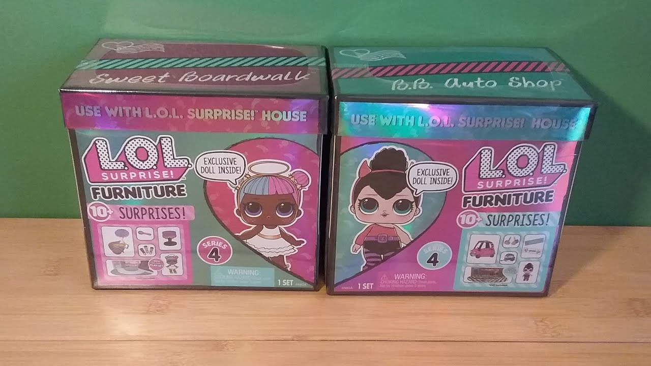L.O.L. Surprise! Furniture Series 4: Sweet Boardwalk And BB Auto Shop Unboxing