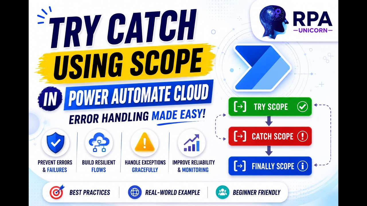 Power Automate Cloud Try Catch Tutorial | Error Handling Using Scope (Step-by-Step)