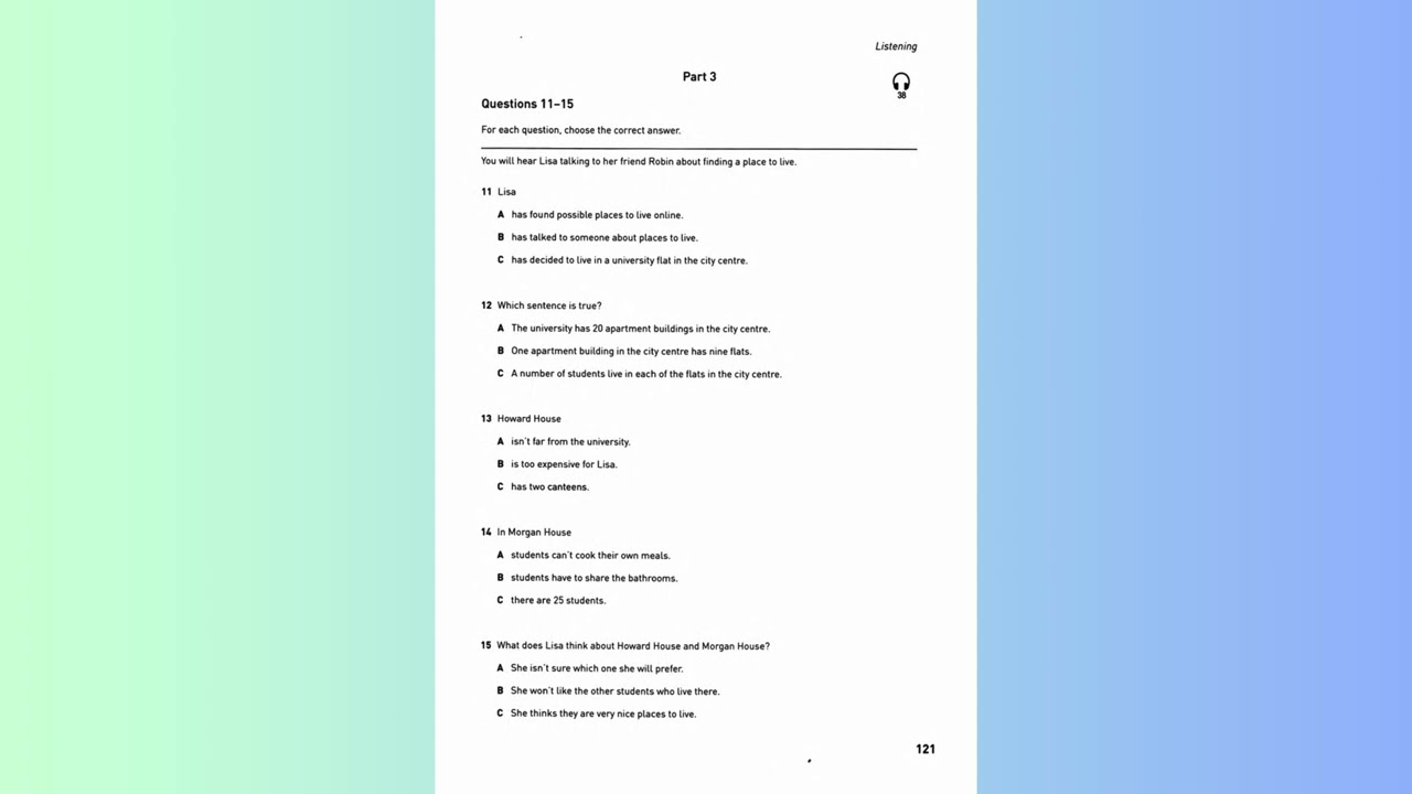 LISTENING • CAMBRIDGE A2 KEY 2020 • TEST 6 • Collins | Luyện Nghe KET