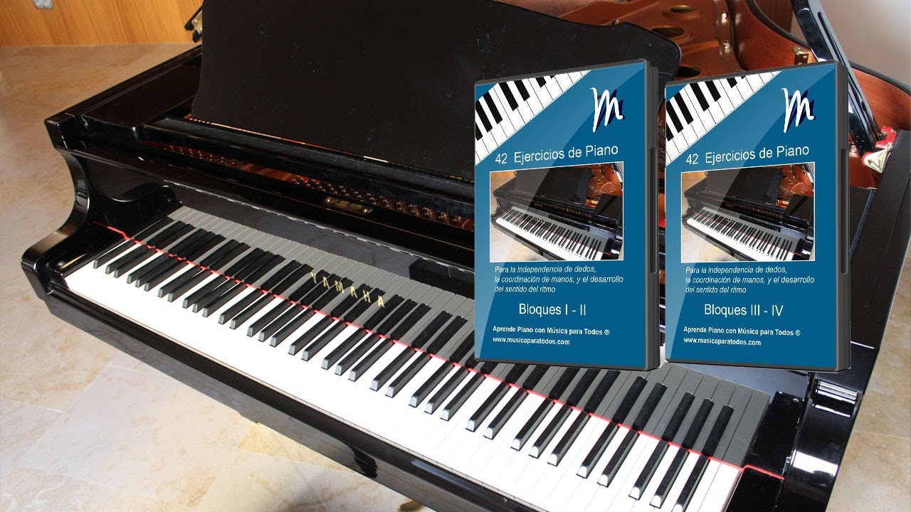 42 Ejercicios independencia de dedos piano - Iniciación - Curso de Piano Online