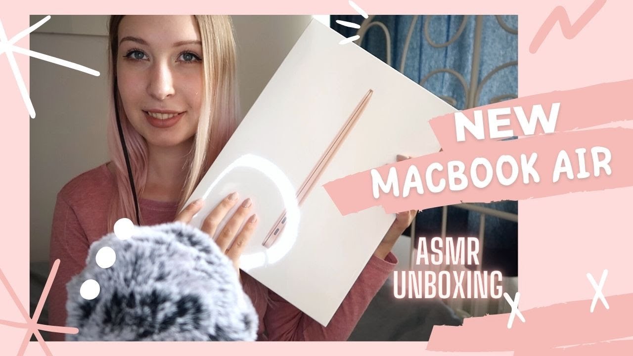[ASMR] otwieram nowy komputer 🍑  macbook air m1 unboxing ✨