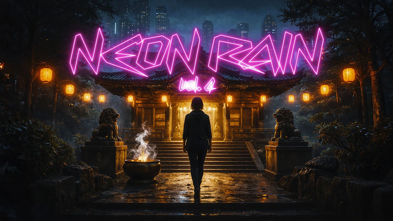 Cyberpunk Music for Coding, Focus & Flow 🌧️  Ambient Rain & Synthwave Vol  4