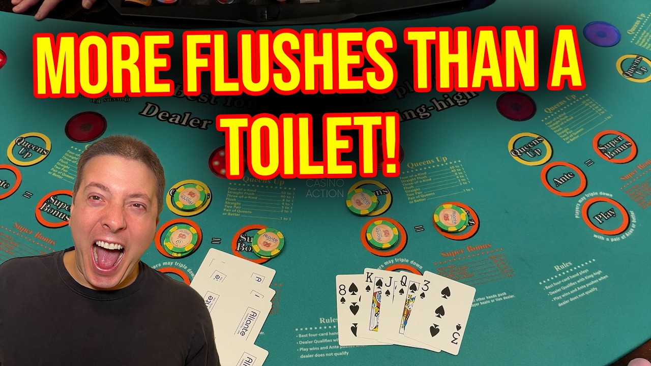 SO MANY BIG HANDS!! $600 BETS ON CRAZY 4 POKER IN LAS VEGAS!!