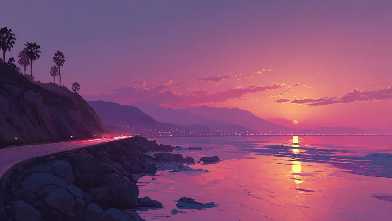 Cafe Noen Horizons - Psychedelic Calm Instrumental Background Music, Wall Art, 4K