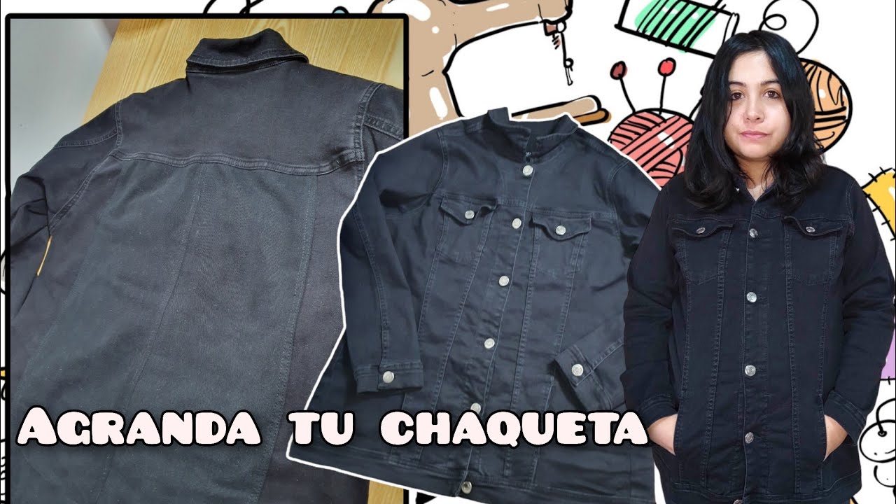 Te doy una idea de cómo agrandar una chaqueta (mezclilla) ✂️