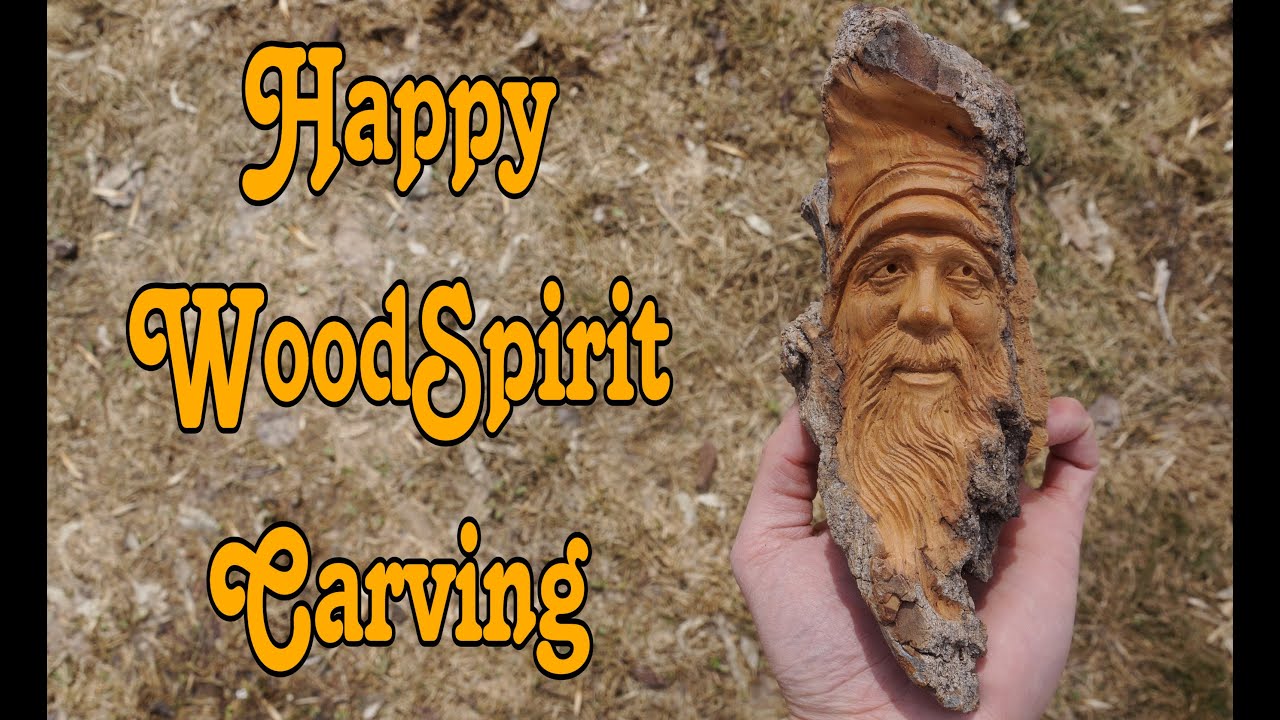 Simple Happy Wood Spirit Wood Carving in Just One Hour