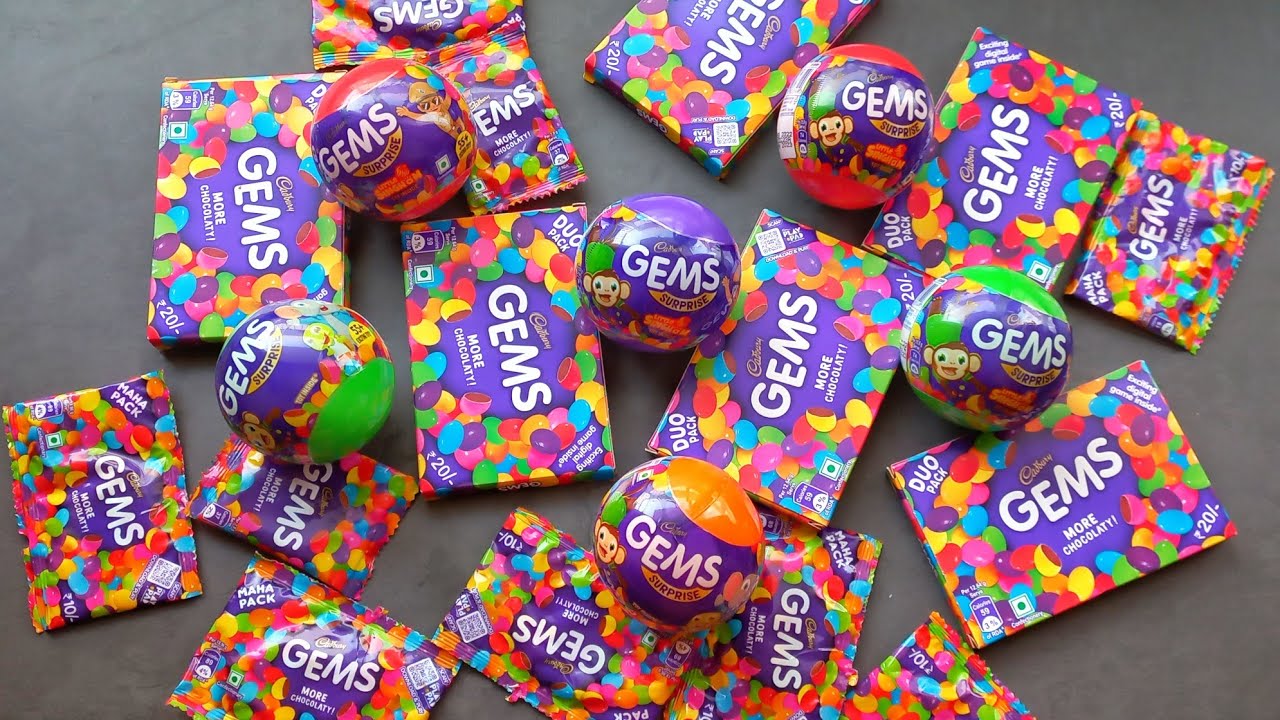 Gems opening video, surprise toys, chocolate opening video, lots of chocolates,Cadbury celebration