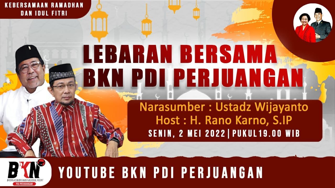 Merayakan Idul Fitri BKN PDI Perjuangan bersama Ustadz Wijayanto