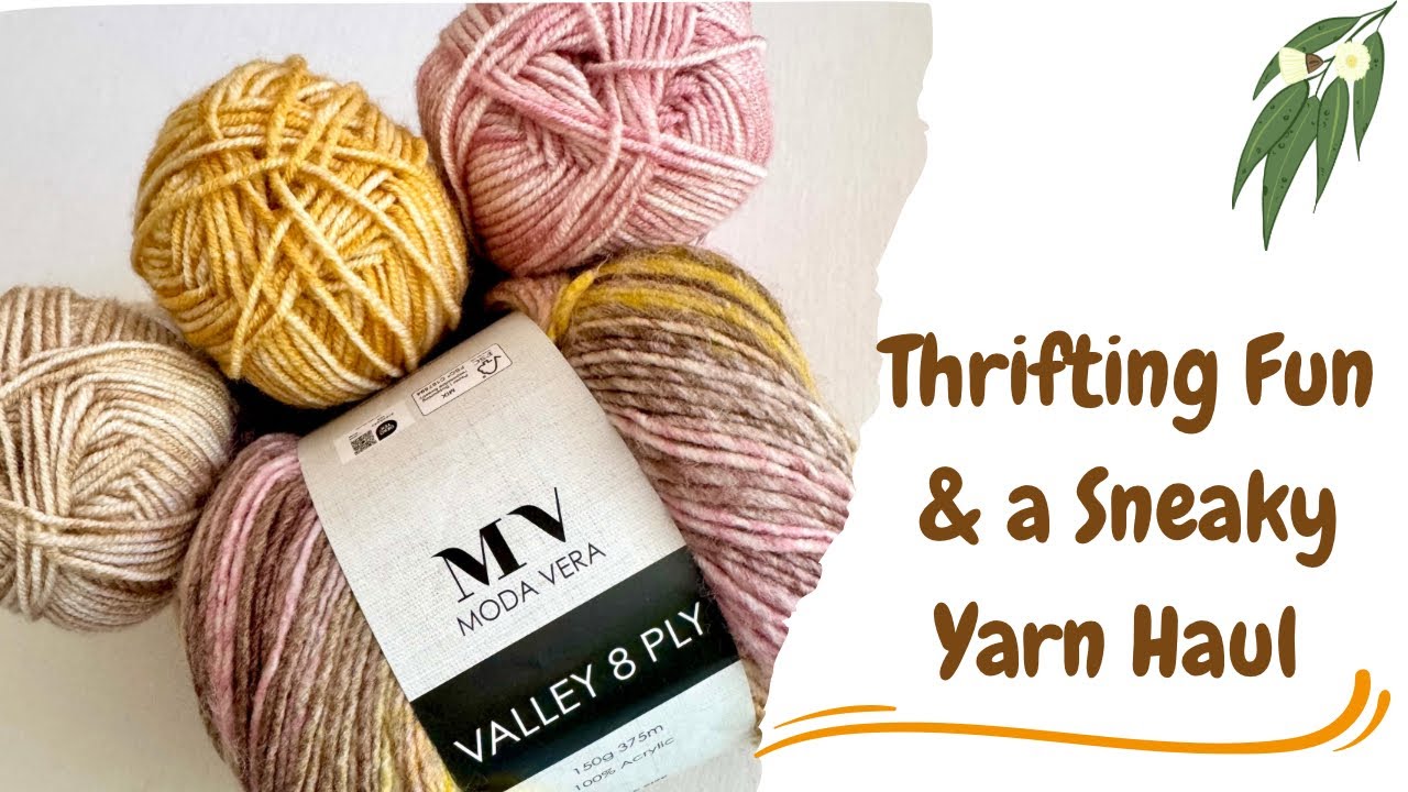 Thrifting for Yarn, & a sneaky little Yarn Haul, is my Yarn Ban broken?? 😆😬🍃🌾🌿 #crochet #yarn