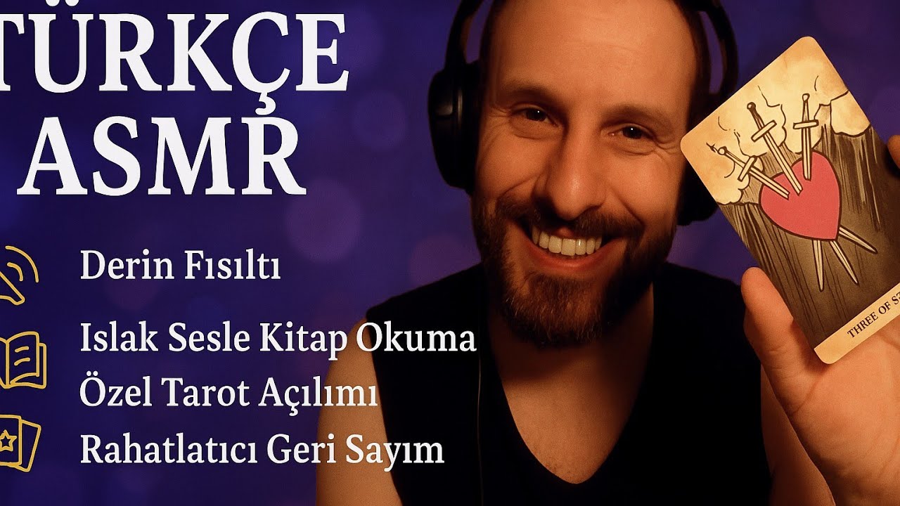 Türkçe Asmr derin Anlaşılmayan Fısıltı ıslak sesle kitap okuma + Tarot açılımı + geri sayım