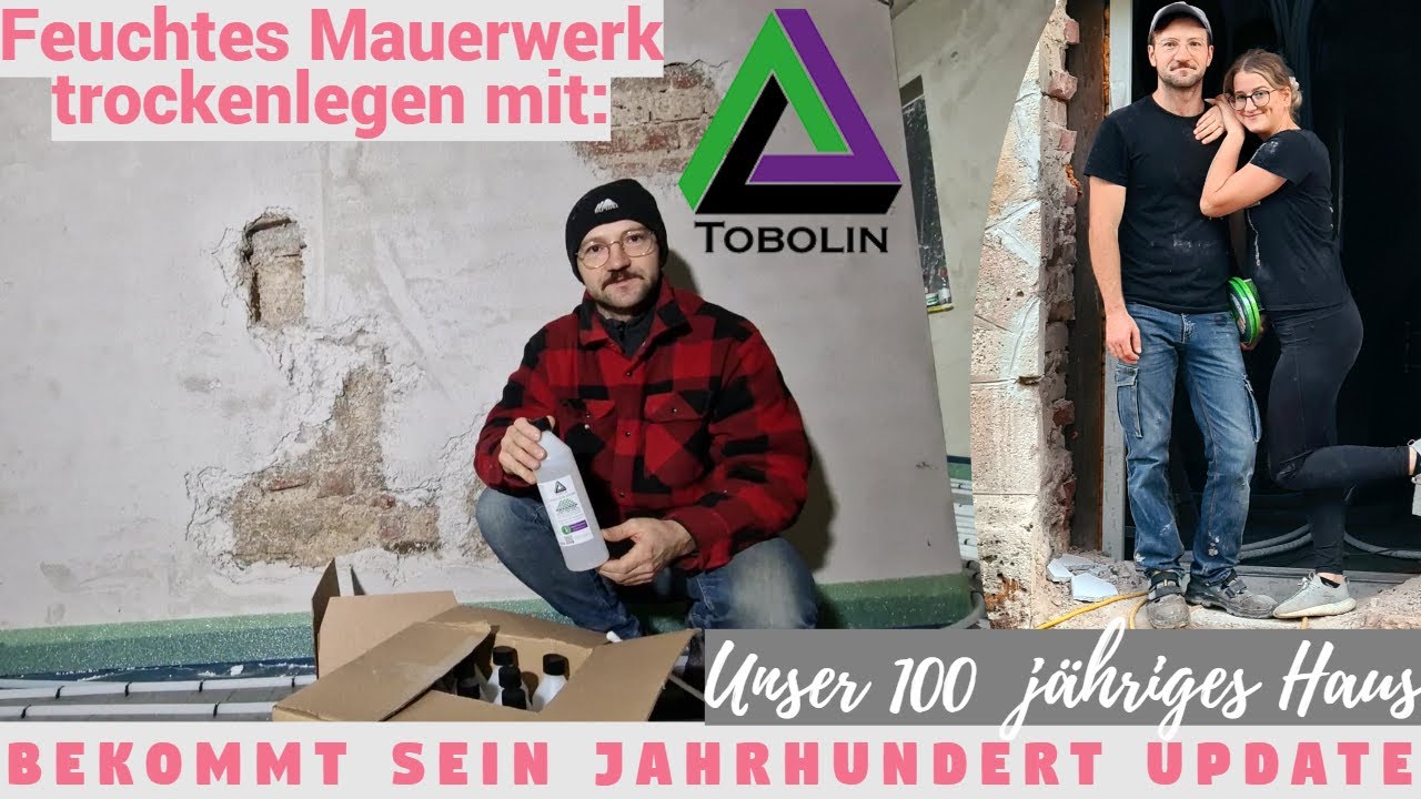 Altbausanierung mit Horizontalsperre gegen feuchte Wand (TOBOLIN) /Fußbodenheizung/ Bauvlog100