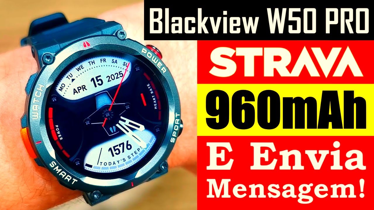 BLACKVIEW W50 PRO | 30 DIAS DE BATERIA, LANTERNA LED, À PROVA D'ÁGUA E BARATO! #REVIEW #SMARTWATCH
