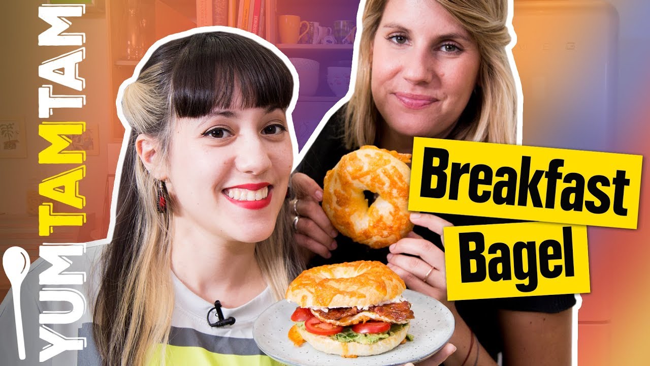 BREAKFAST BAGEL DELUXE // Selbstgebackener Bagel mit Avocado, Spiegelei & Bacon // #yumtamtam