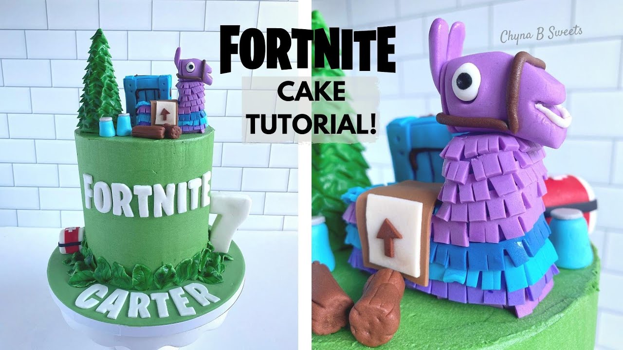 Урок по торту FORTNITE! | Урок по созданию топпера для торта «Лут Лама» | ChynaBsweets