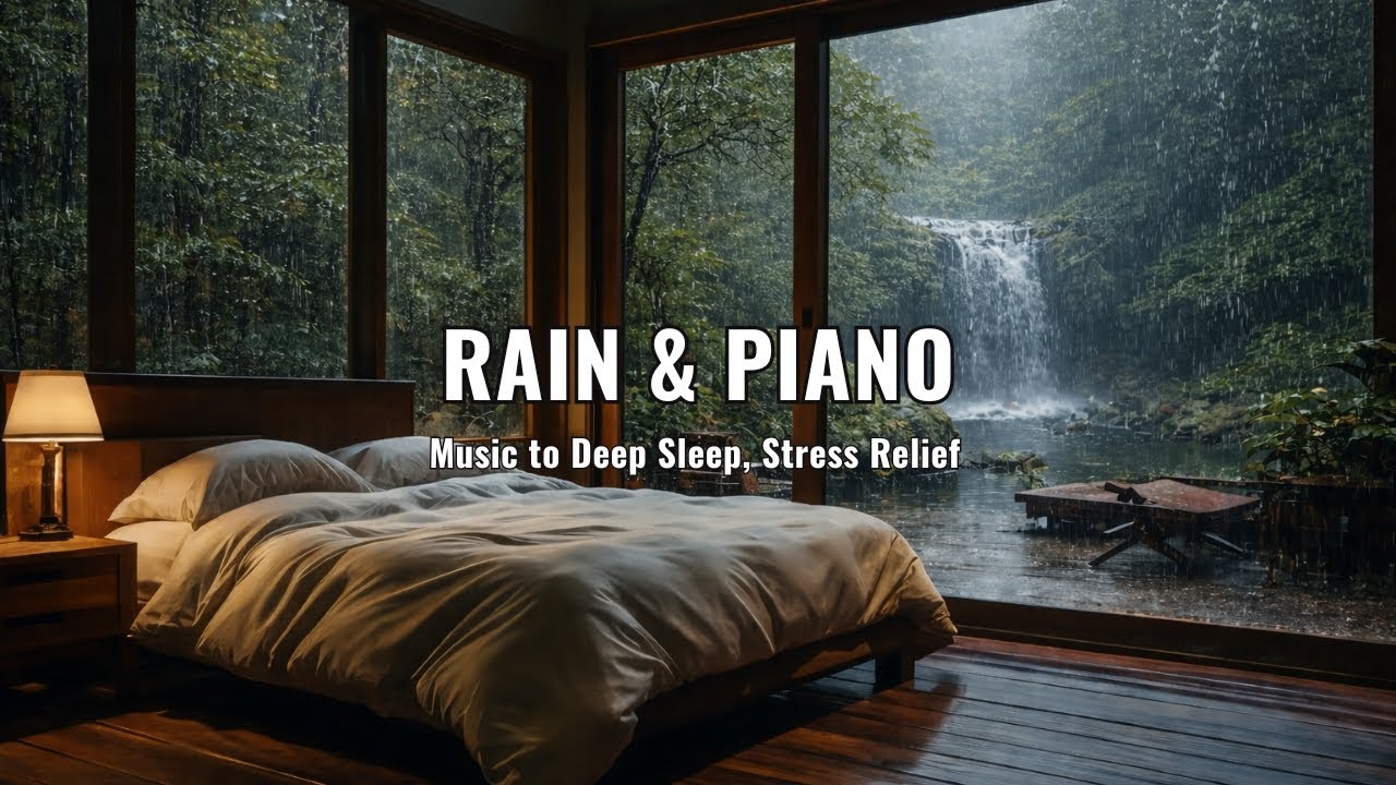 Relaxing Soft Rain And Piano - Sleep Music for INSOMNIA and DEEP REST, Stress Relief | Piano Rain