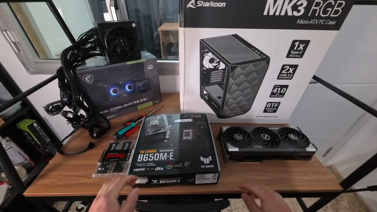 95 minutes of building AM5 gaming pc (no talking)