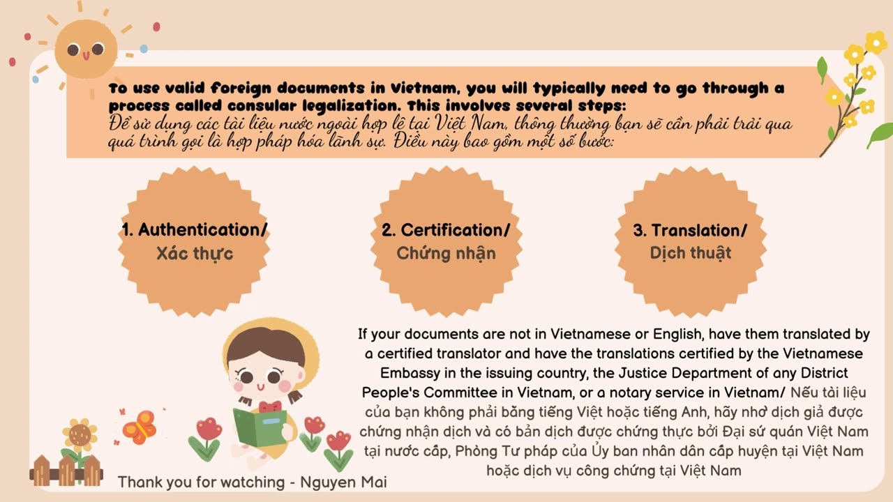 To use valid foreign documents in Vietnam