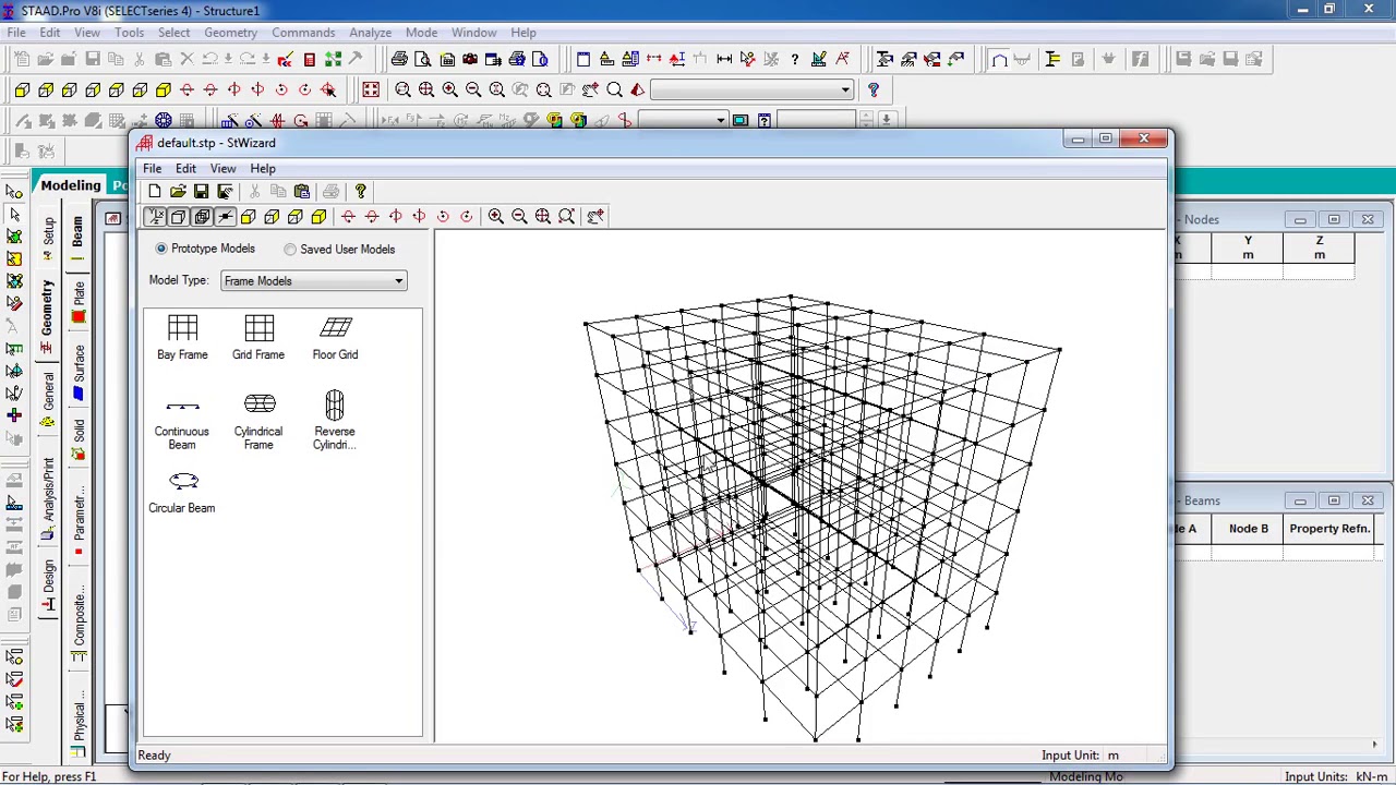 STAAD Pro Tutorials DAY_10   Draw a Frame by Structure Wizard  Day 10 TAMIL