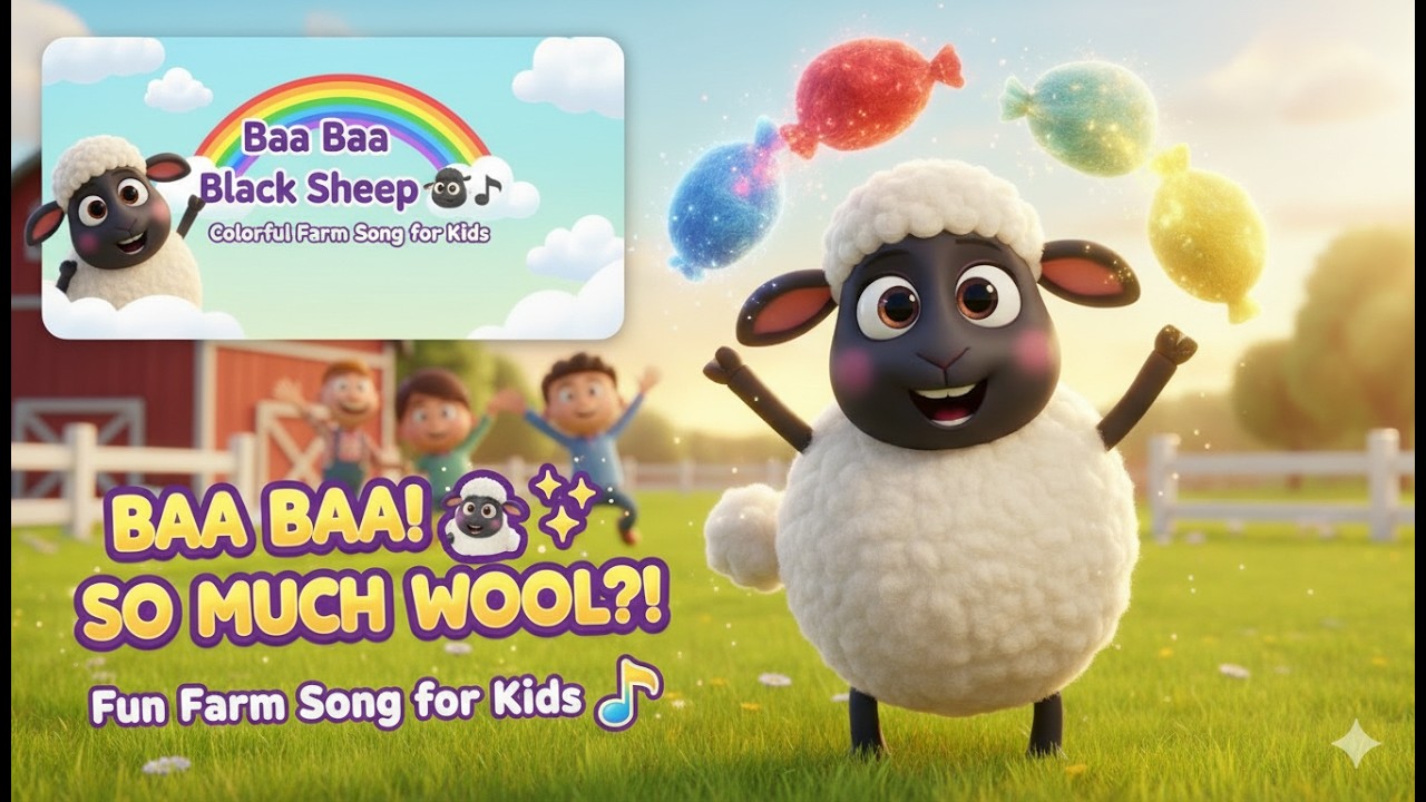 Baa Baa Black Sheep 🐑 | Fun Farm Nursery Rhyme for Kids | @PlayvioKidsTV | Cute Bedtime Rhyme