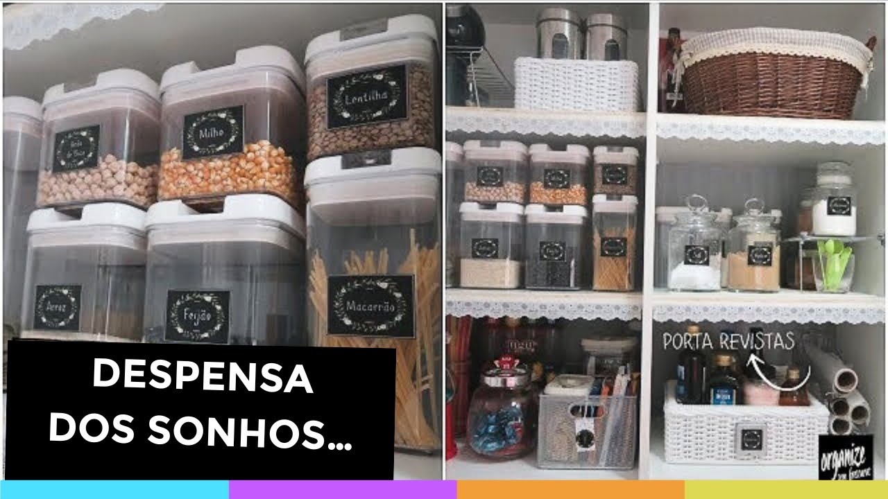 DESPENSA DOS SONHOS! IDEIAS FÁCEIS DE ORGANIZAÇÃO E DECORAÇÃO | Organize sem Frescuras