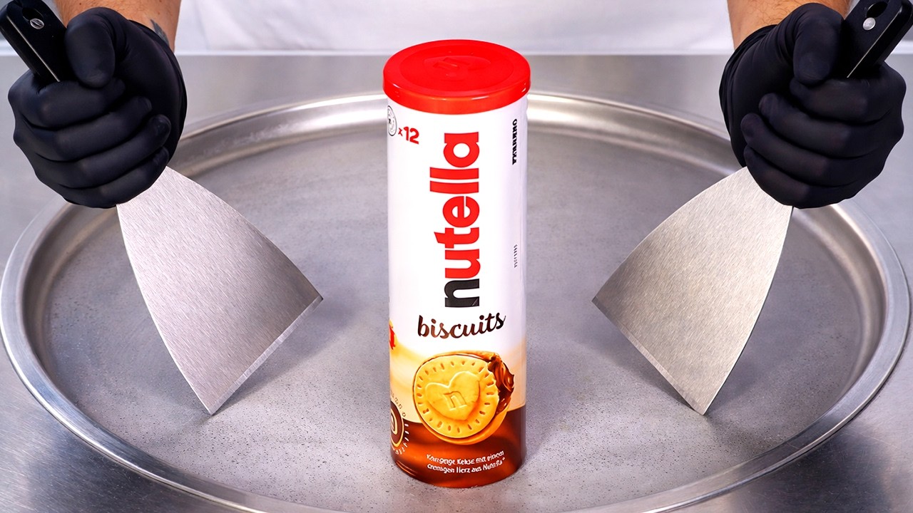 Nutella Biscuits - Ice Cream Rolls | Satisfying Visual ASMR