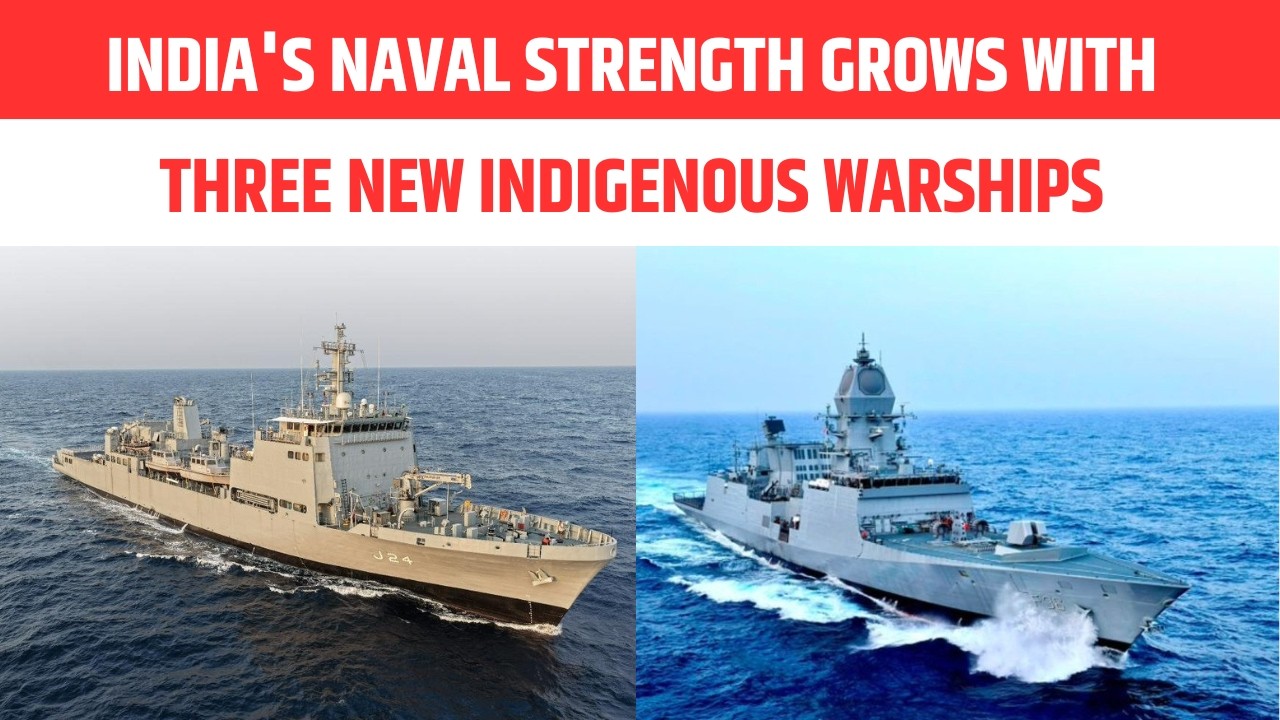 India's Naval Strength Grows with Three New Indigenous Warships| EMS TV