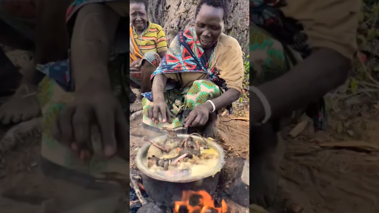 Hadzabe Tribe 🤤😁‼️#africa #triballife #culture #animals #junglelife #wildlife #food #travel #tribal